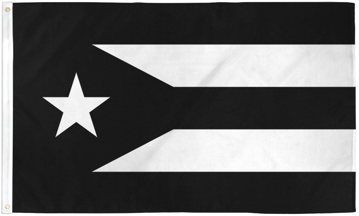 Puerto Rico (Black) Flag 3x5ft Poly - Flags Importer