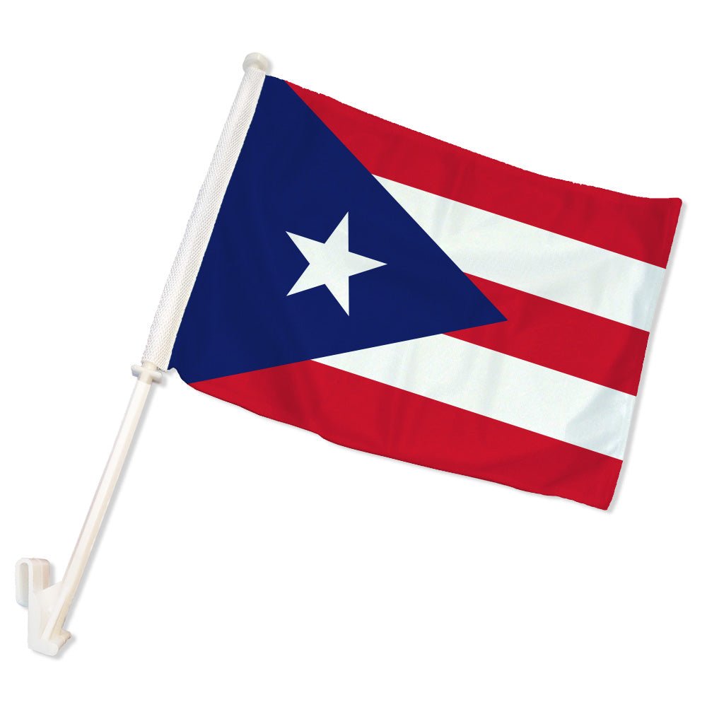 Puerto Rico Double - Sided Car Flag - Flags Importer