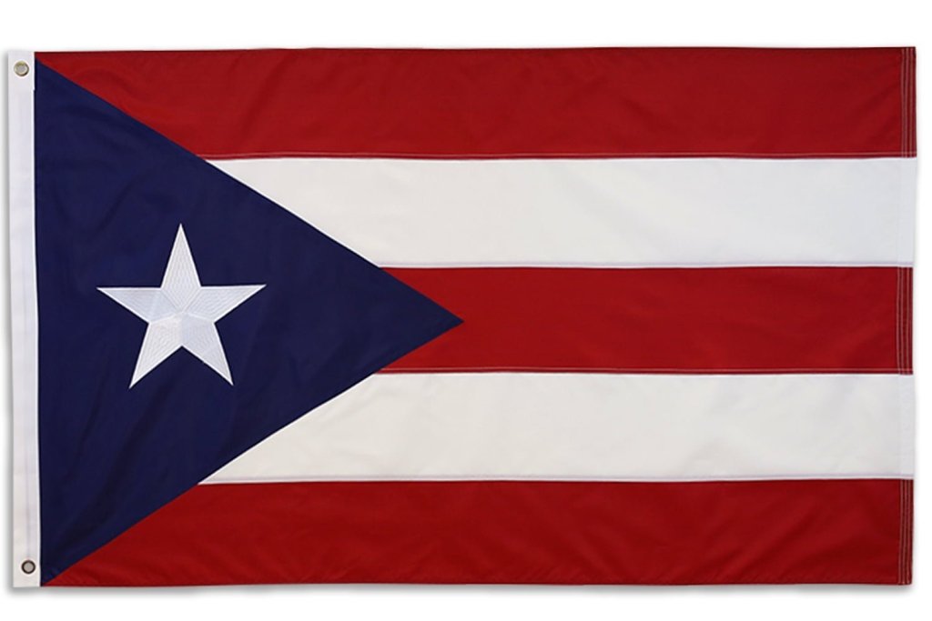 Puerto Rico Embroidered Flag 3x5ft - Flags Importer