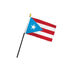 Puerto Rico (Light Blue) 4x6in Stick Flag - Flags Importer