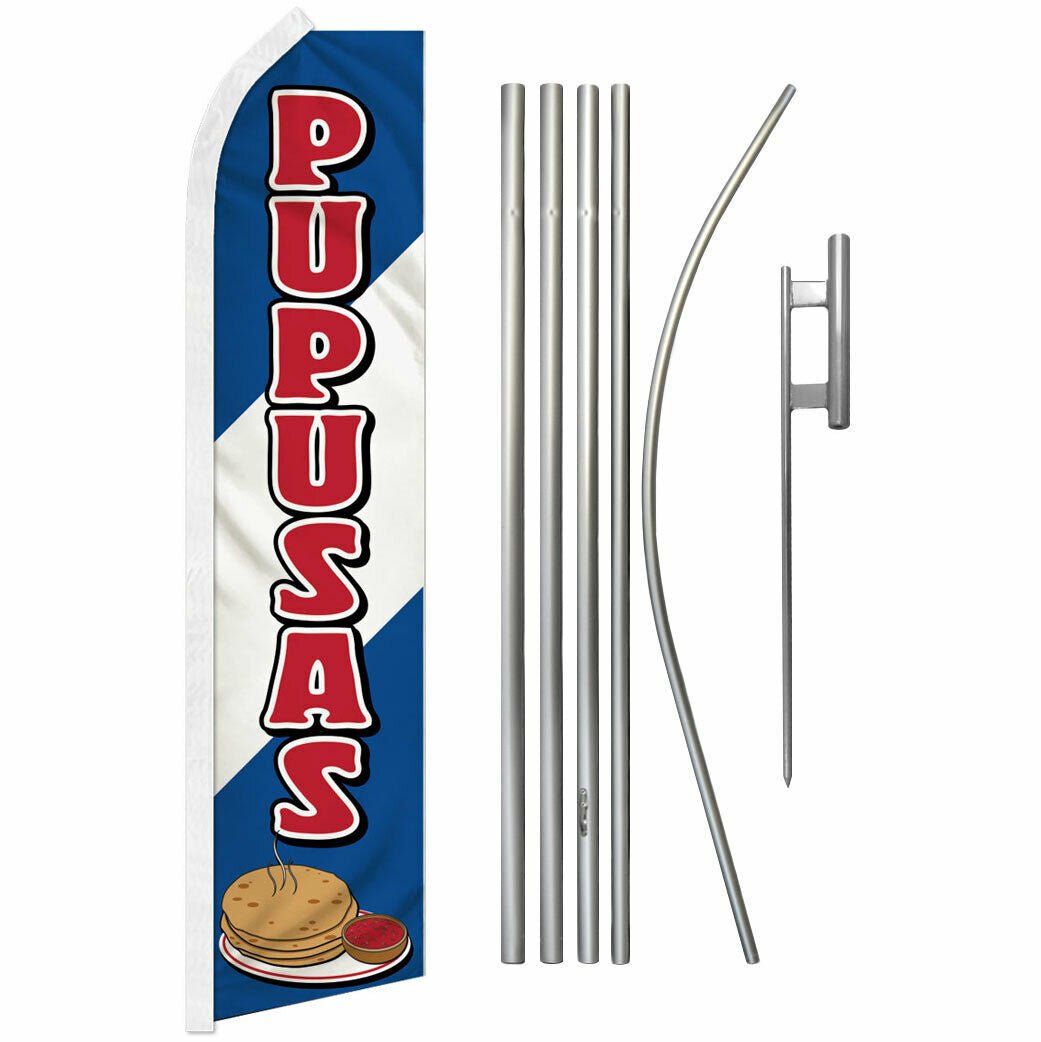 Pupusas Super Flag & Pole Kit - Flags Importer