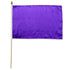 Purple Solid Color 12x18in Stick Flag - Flags Importer