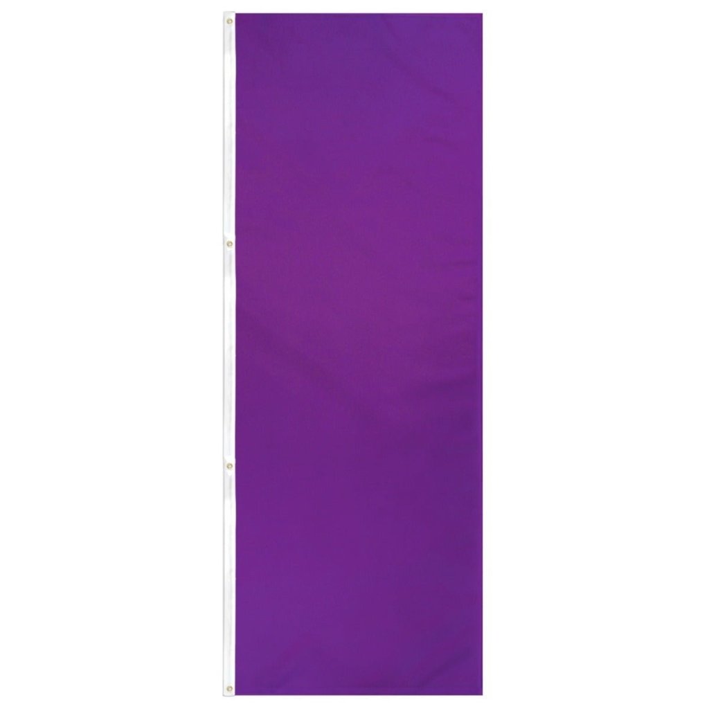 Purple Solid Color 3x8ft DuraFlag Banner - Flags Importer