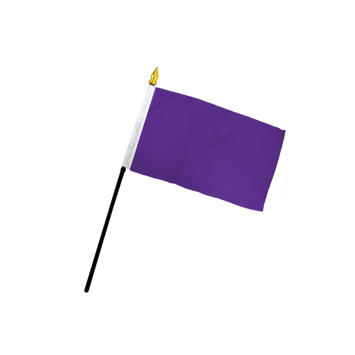 Purple Solid Color 4x6in Stick Flag - Flags Importer