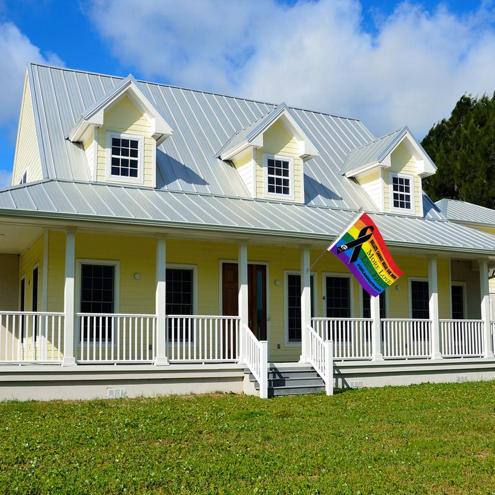 Rainbow (Black Ribbon) Flag 3x5ft Poly - Flags Importer