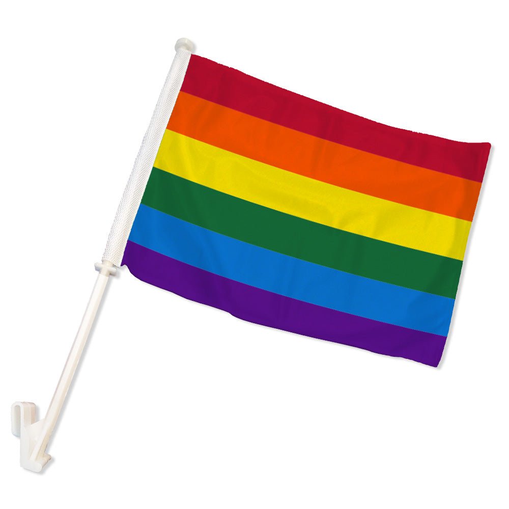 Rainbow Double - Sided Car Flag - Flags Importer