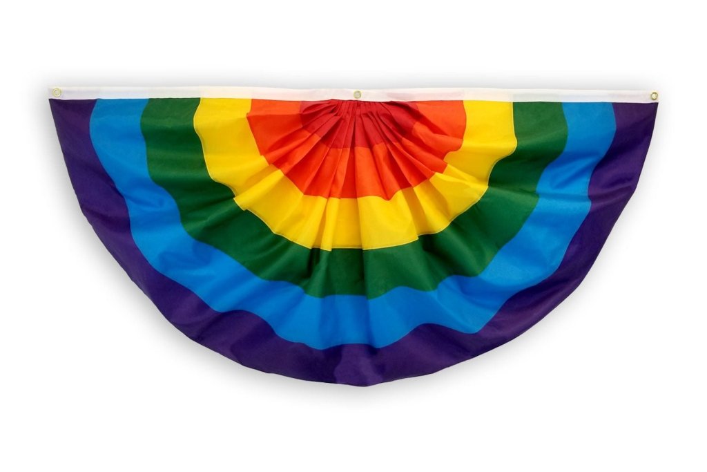 Rainbow Embroidered Bunting Flag 3x1.5ft - Flags Importer