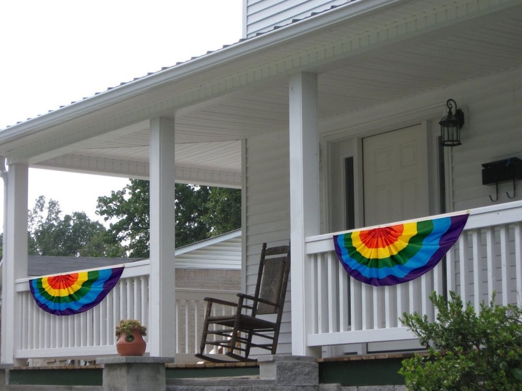 Rainbow Embroidered Bunting Flag 4x2ft - Flags Importer