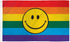 Rainbow Happy Face Flag 3x5ft Poly - Flags Importer