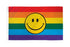 Rainbow Happy Face Flag 3x5ft Poly - Flags Importer