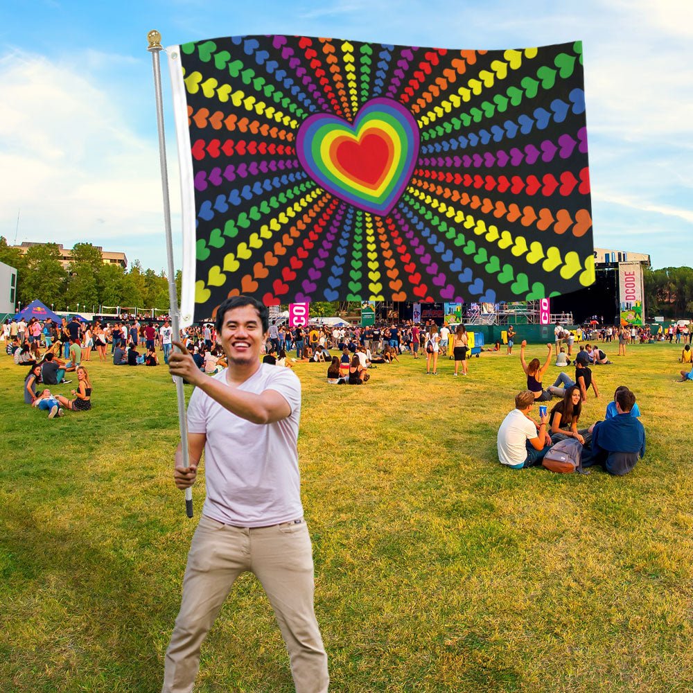 Rainbow Love Flag 3x5ft Poly - Flags Importer