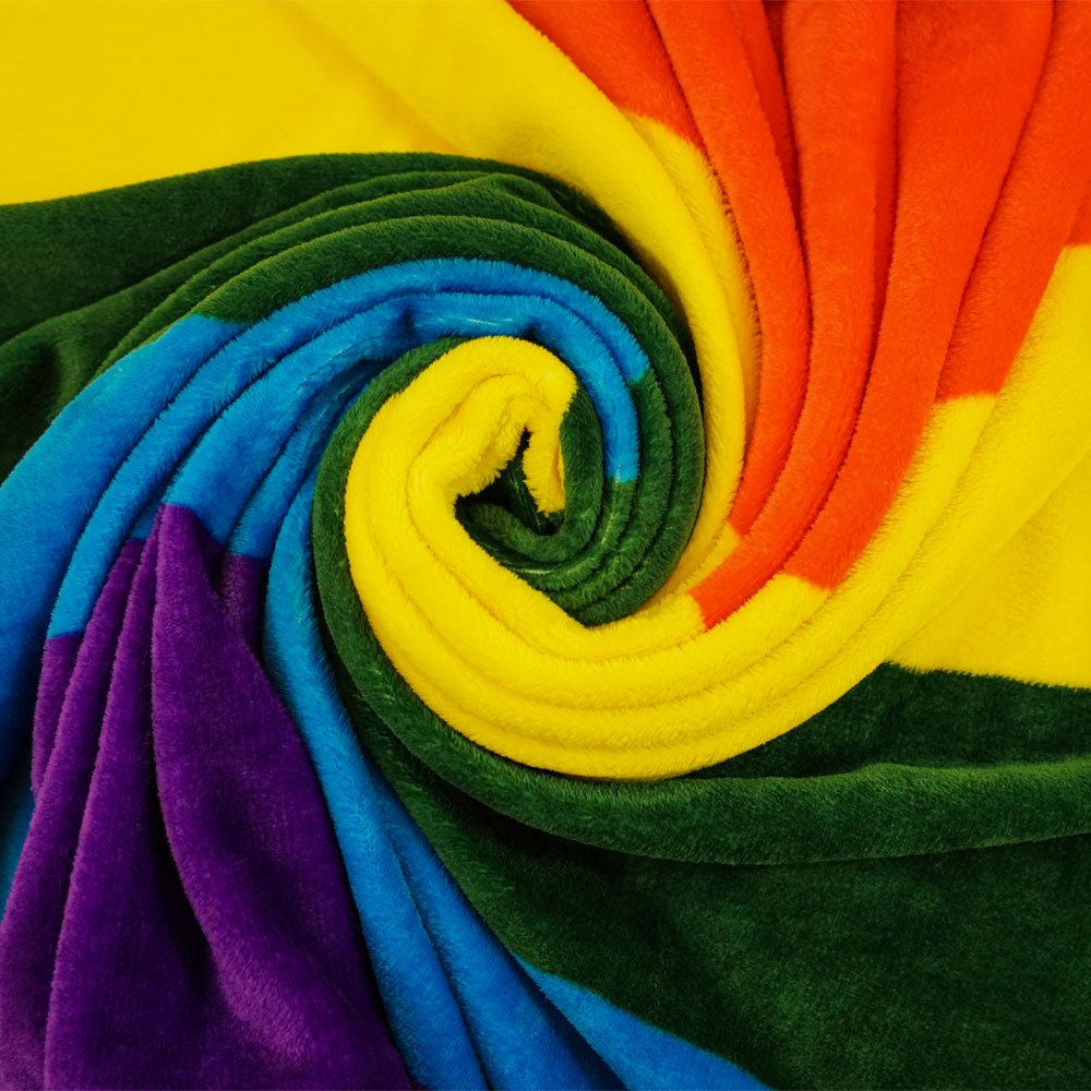 Rainbow Soft Plush 50x60in Blanket - Flags Importer