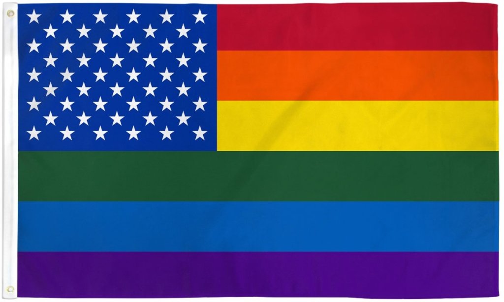 Rainbow US Stars Flag 2x3ft Poly - Flags Importer