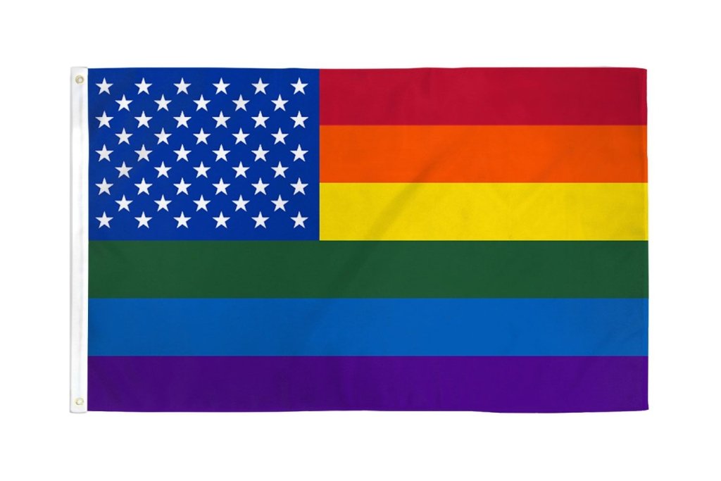 Rainbow US Stars Flag 2x3ft Poly - Flags Importer