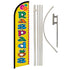 Raspados Windless Banner Flag & Pole Kit - Flags Importer