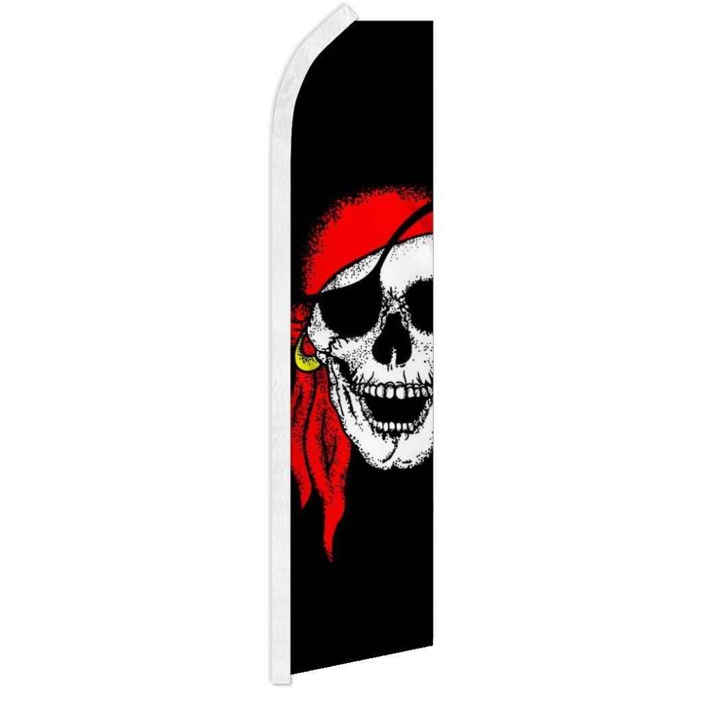 Red Bandana Jolly Roger Super Flag - Flags Importer