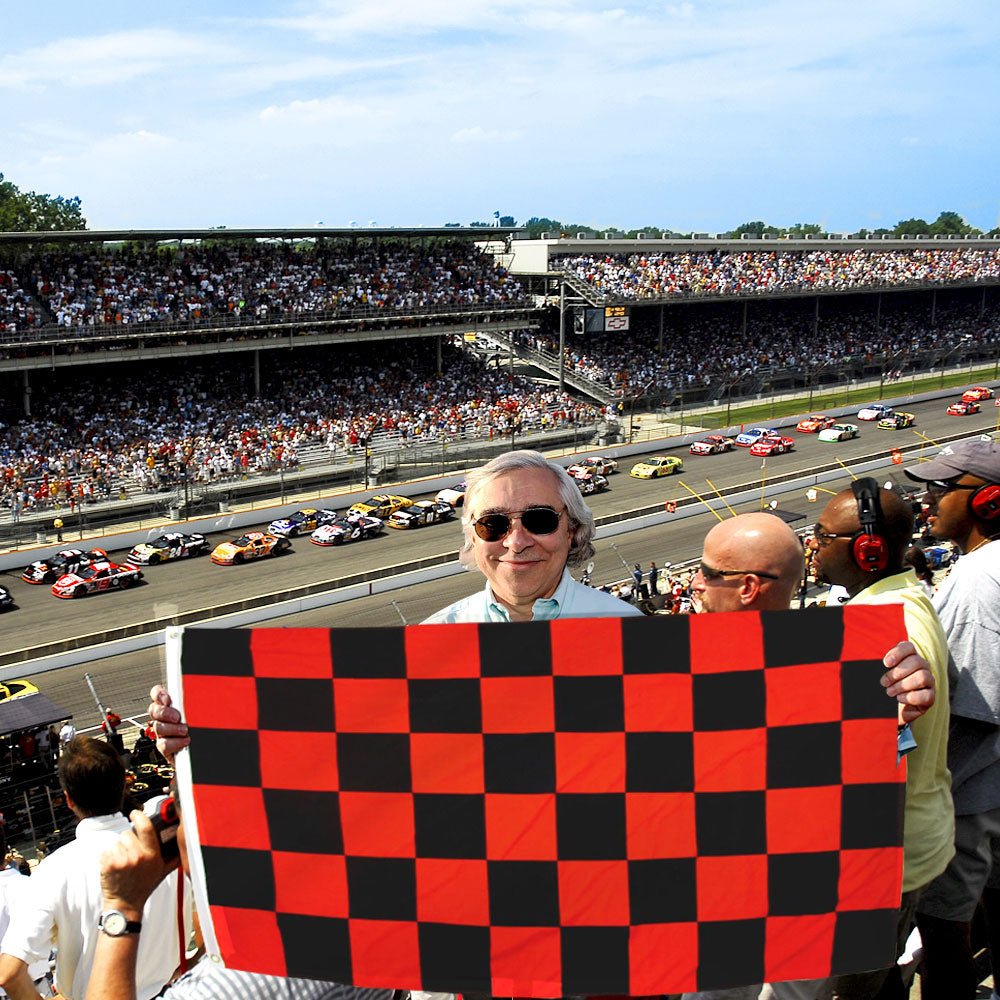 Red & Black Checkered Flag 3x5ft Poly - Flags Importer