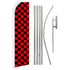 Red & Black Checkered Super Flag & Pole Kit - Flags Importer