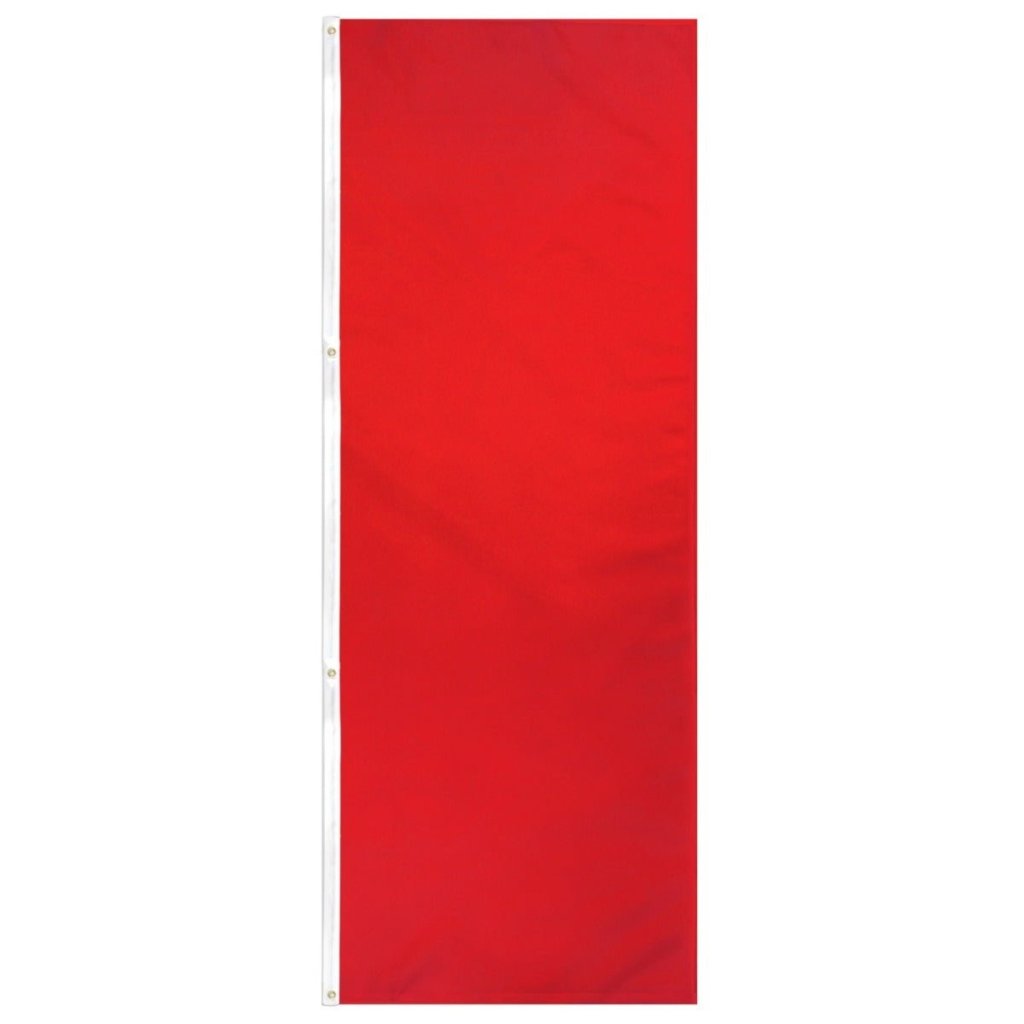 Red Solid Color 3x8ft DuraFlag Banner - Flags Importer