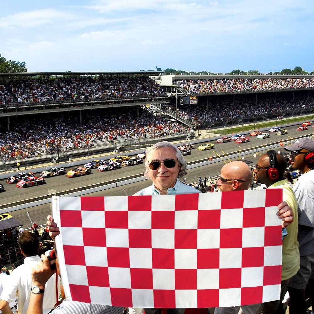 Red & White Checkered Flag 3x5ft Poly - Flags Importer