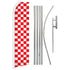 Red & White Checkered Super Flag & Pole Kit - Flags Importer