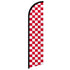 Red & White Checkered Windless Banner Flag - Flags Importer