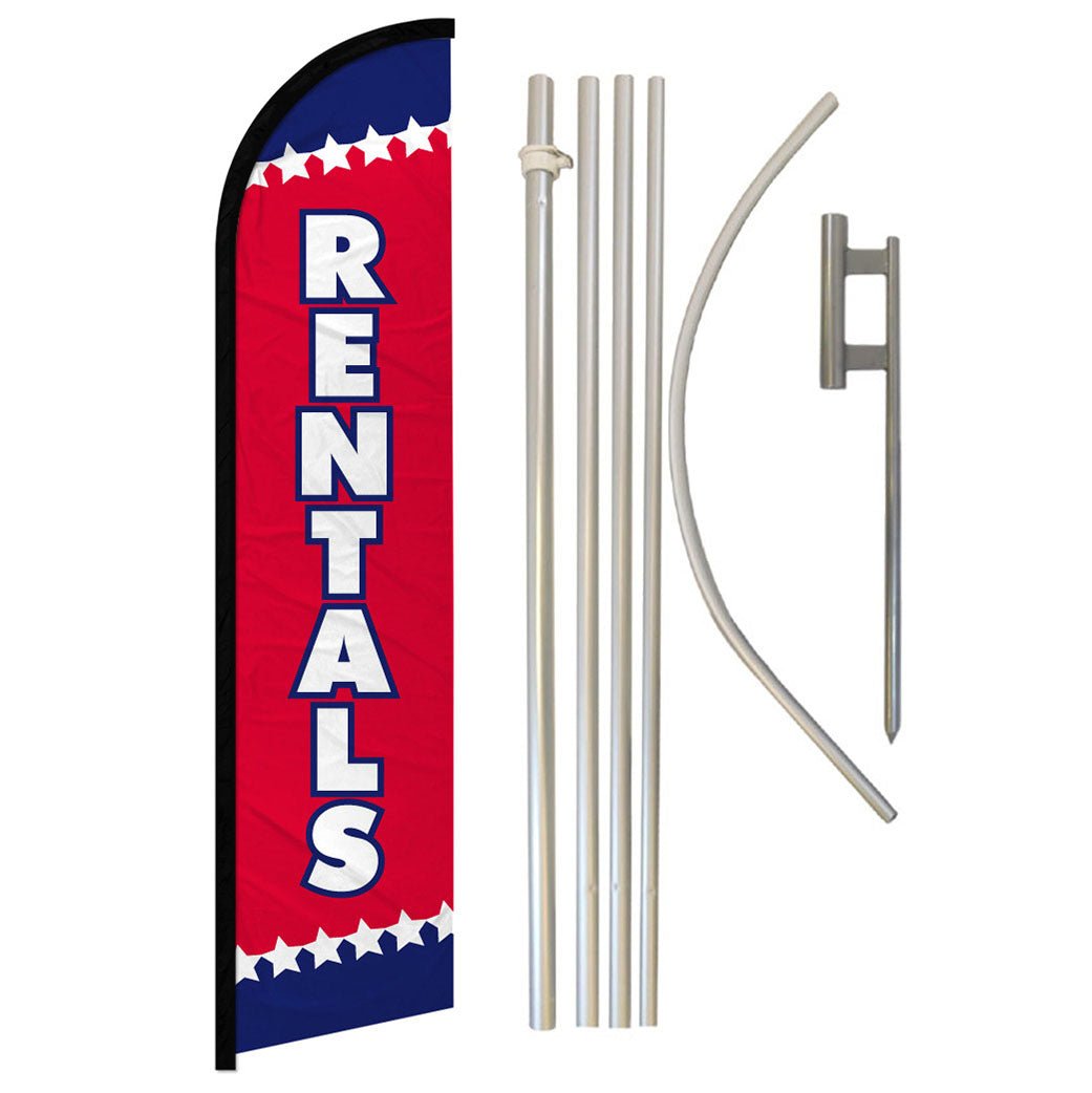 Rentals Windless Banner Flag & Pole Kit - Flags Importer