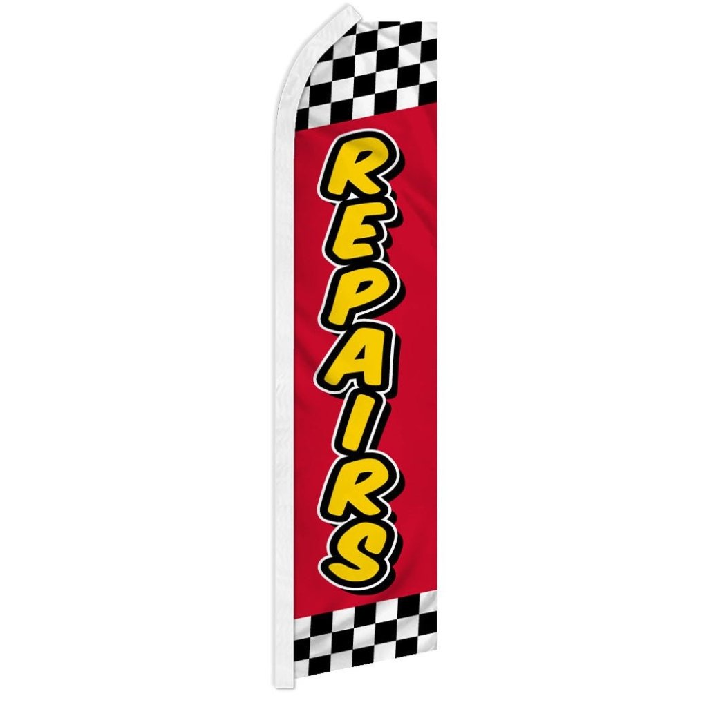 Repairs (Red Checkered) Super Flag - Flags Importer