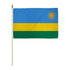 Rwanda 12x18in Stick Flag - Flags Importer