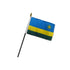 Rwanda 4x6in Stick Flag - Flags Importer