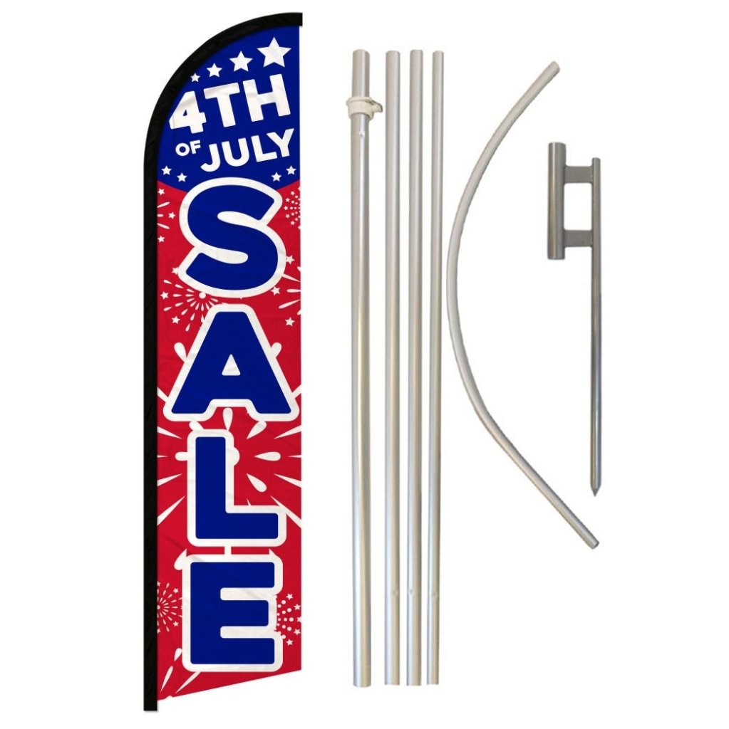 Sale (4th of July) Windless Banner Flag & Pole Kit - Flags Importer