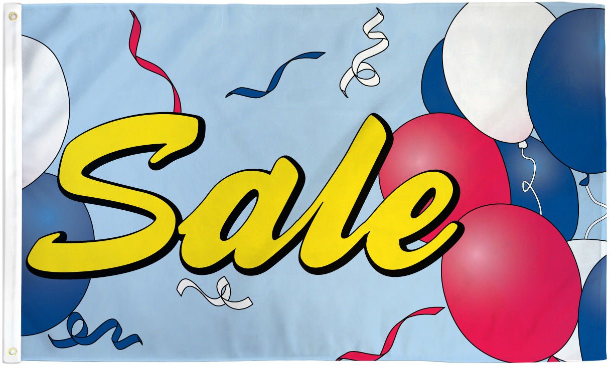 Sale (Balloons) Flag 3x5ft Poly - Flags Importer