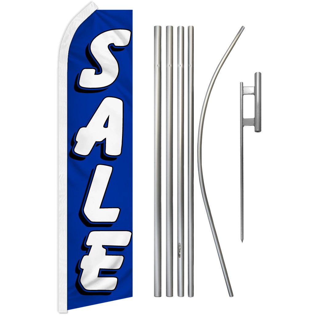 Sale (Blue) Super Flag & Pole Kit - Flags Importer