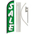 Sale (Green) Windless Banner Flag & Pole Kit - Flags Importer