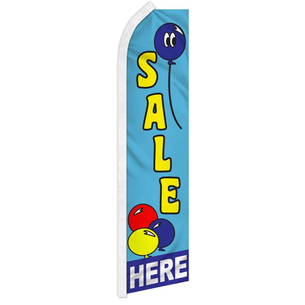 Sale Here (Balloons) Super Flag - Flags Importer