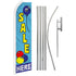 Sale Here (Balloons) Super Flag & Pole Kit - Flags Importer