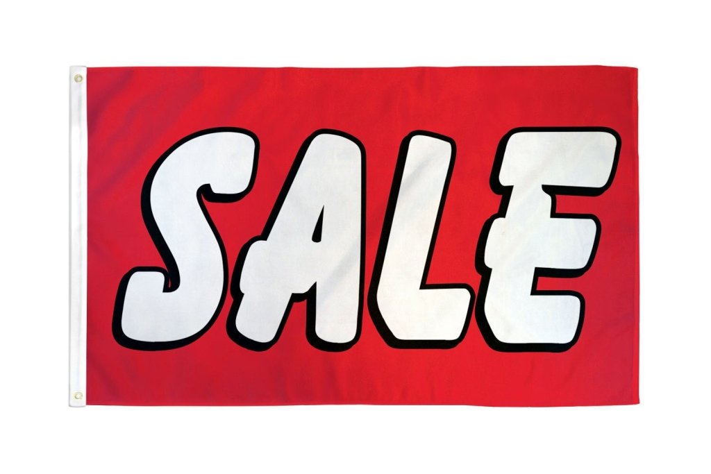 Sale (Red & White) Flag 3x5ft Poly - Flags Importer