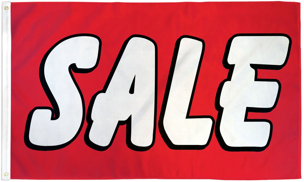 Sale (Red & White) Flag 3x5ft Poly - Flags Importer