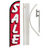 Sale (Red & White) Windless Banner Flag & Pole Kit - Flags Importer