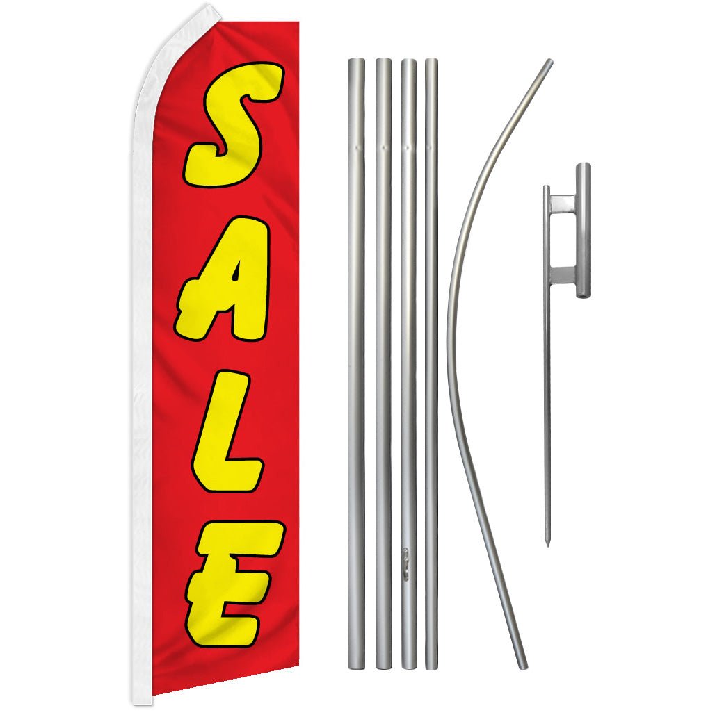 Sale (Red & Yellow) Super Flag & Pole Kit - Flags Importer