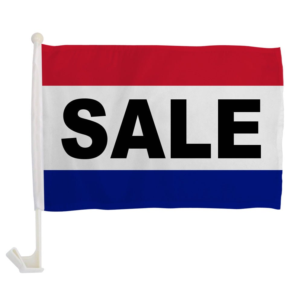 Sale (RWB) Single - Sided Car Flag - Flags Importer