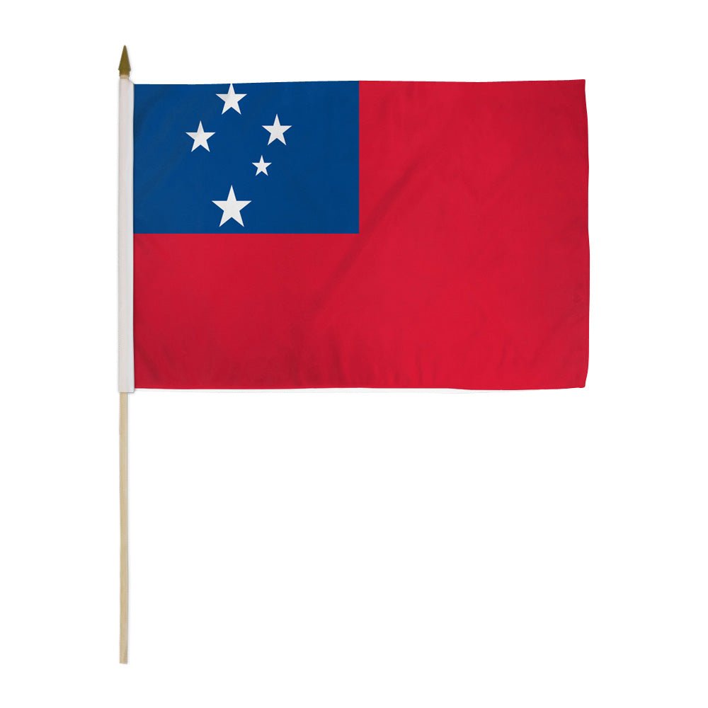 Samoa (Western) 12x18in Stick Flag - Flags Importer