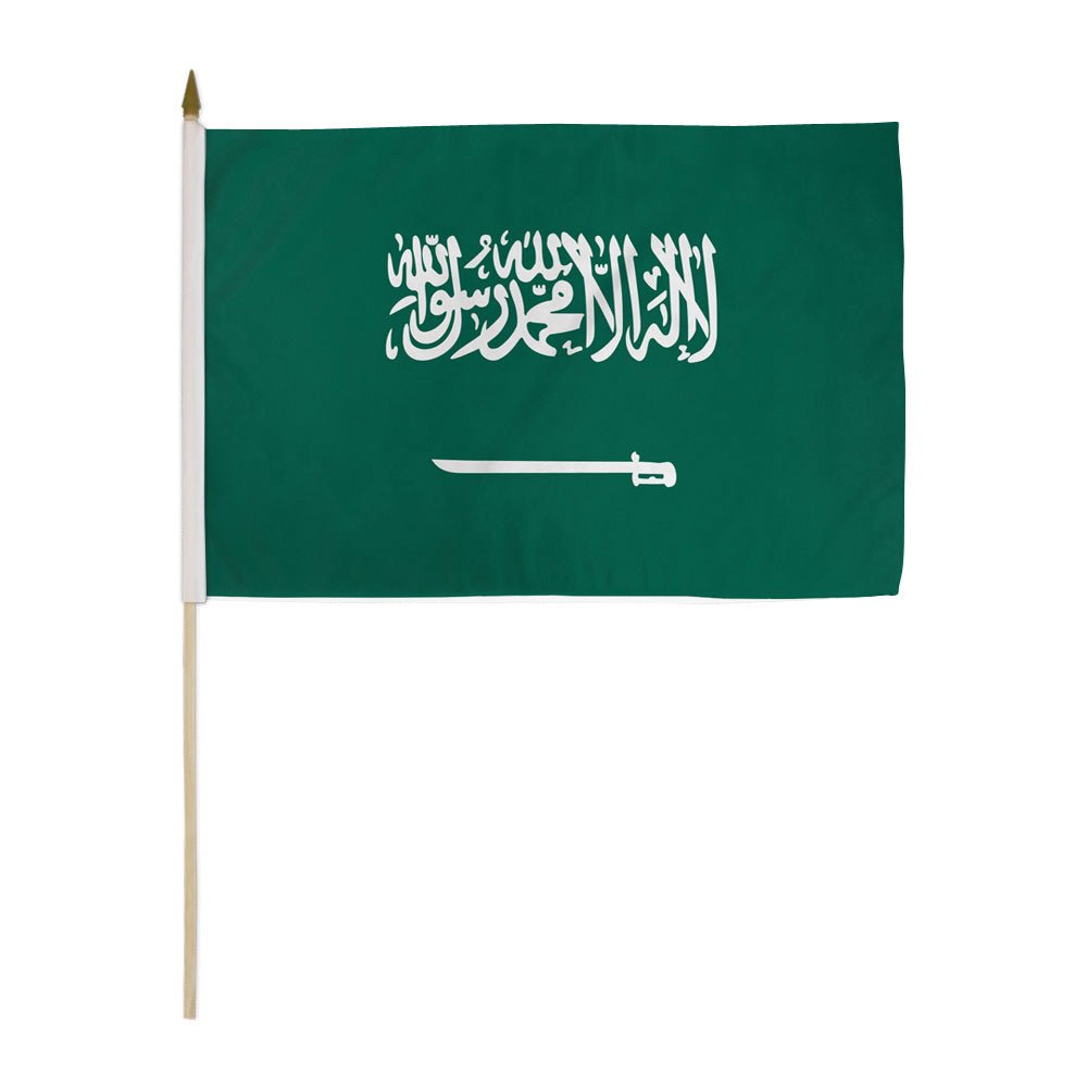 Saudi Arabia 12x18in Stick Flag - Flags Importer