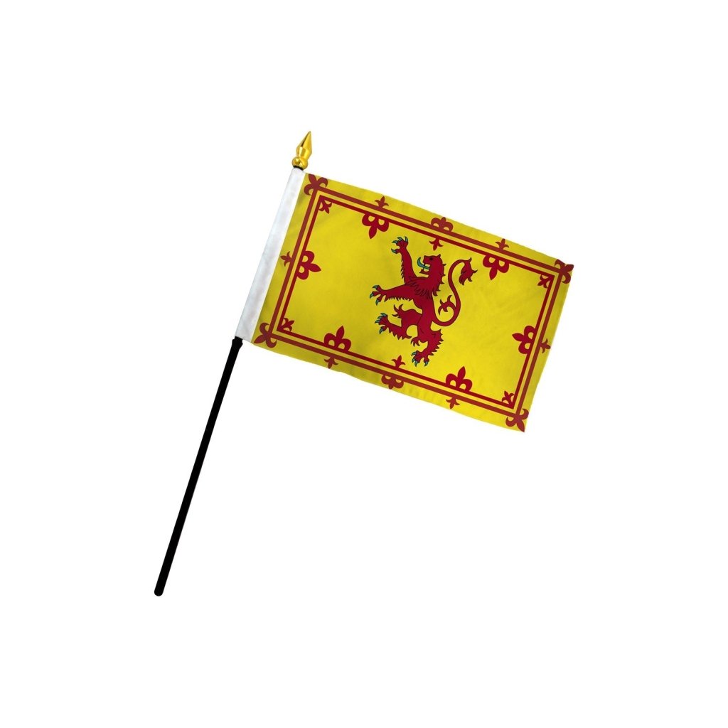 Scotland (Lion) 4x6in Stick Flag - Flags Importer