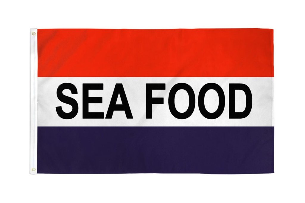 Seafood Flag 3x5ft Poly - Flags Importer