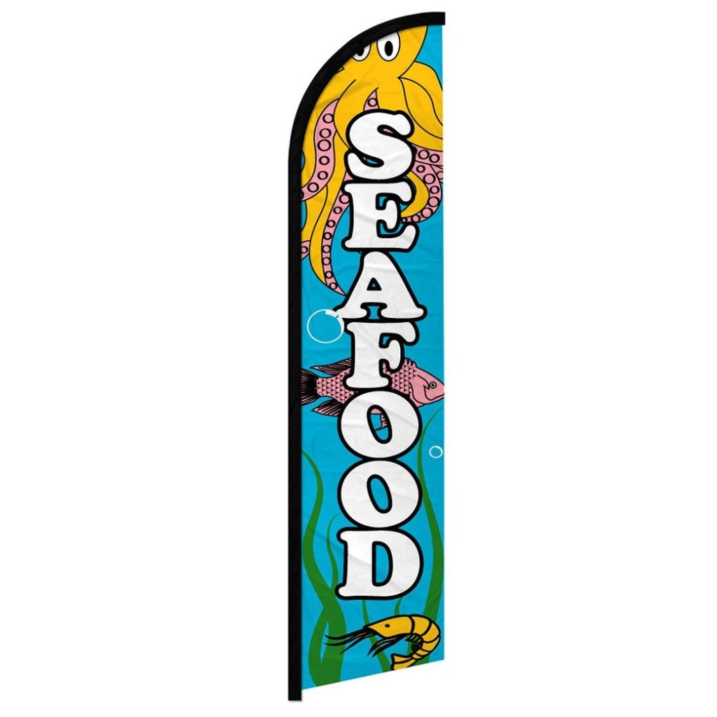 Seafood Windless Banner Flag - Flags Importer