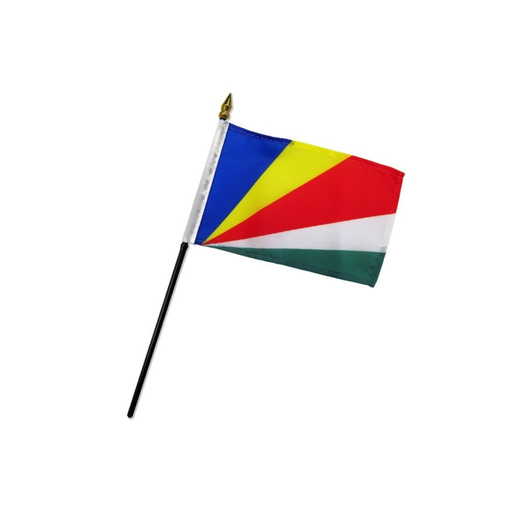 Seychelles 4x6in Stick Flag - Flags Importer