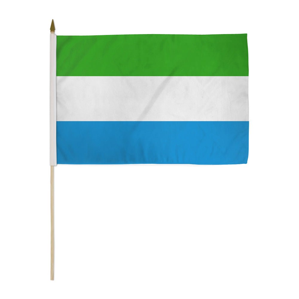 Sierra Leone 12x18in Stick Flag - Flags Importer