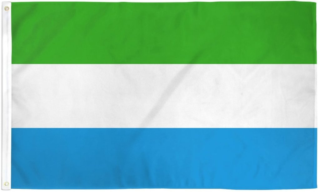 Sierra Leone Flag 2x3ft Poly - Flags Importer