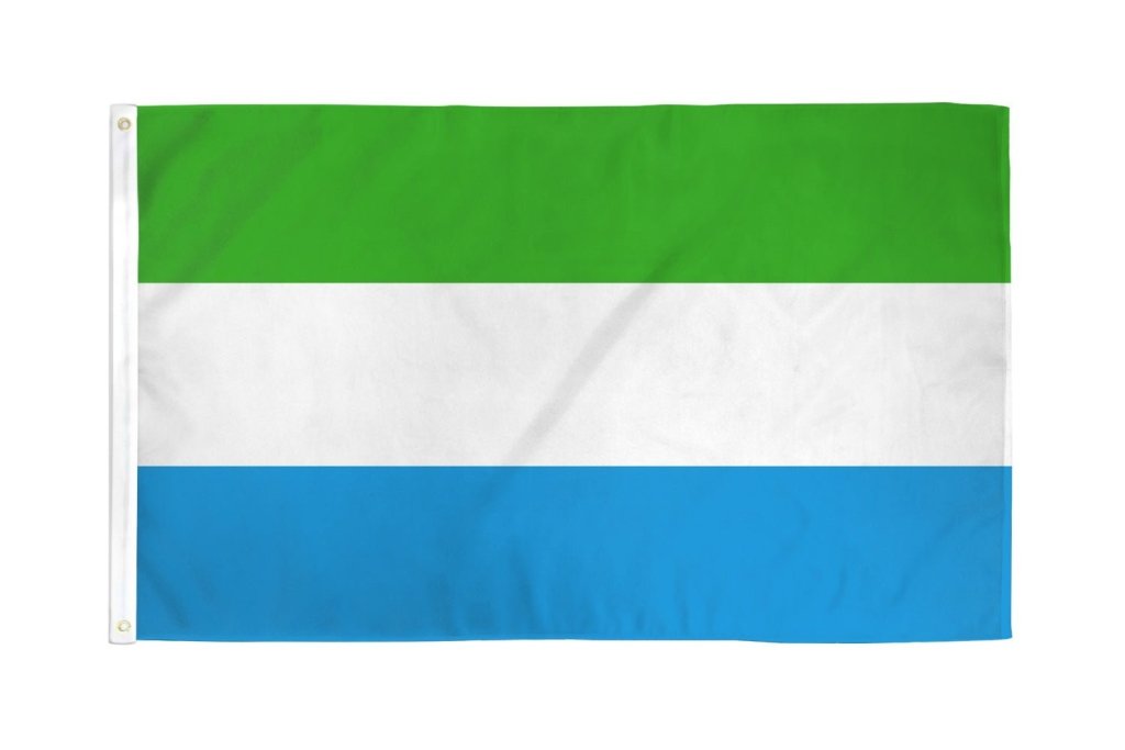 Sierra Leone Flag 2x3ft Poly - Flags Importer